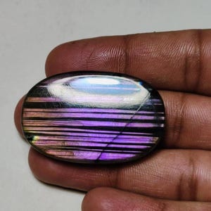 Wunderschön!! AAA ++ Qualität Purple Flashy Spectrolite Labradorit Cabochon Oval Form Am besten für die Schmuckherstellung !!