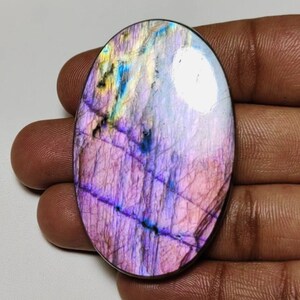 Wunderschön!! AAA ++ Qualität Purple Flash Labradorit Cabochon Oval Form 57 × 35 × 7 MM 157 Ct Am besten für die Schmuckherstellung !!