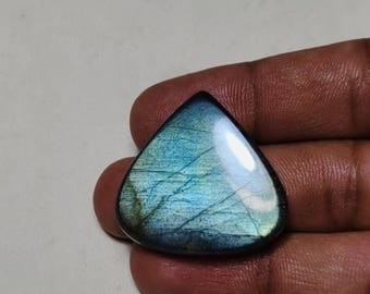 Amazing Green Flashy Labradorite Cabochon / Natural Labradorite Loose Gemstone / Rare Flashy Labradorite Cabochon/ Heart shape