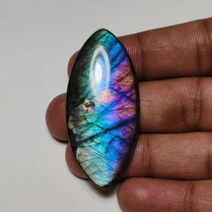 Wunderschön!! AAA ++ Qualität Regenbogen Blitz Labradorit Cabochon Marquise Form 48 × 25 × 7,50 MM 84 Ct Am besten für die Schmuckherstellung !!