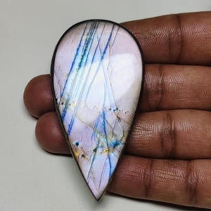 Prachtig!! AAA++ kwaliteit paarse flitsende labradoriet edelsteen cabochon peervorm, het beste voor het maken van sieraden!!