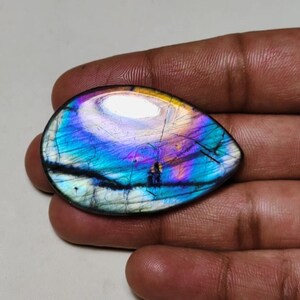 Wunderschöne AAA ++ Qualität Regenbogen Auffälliger Spektrolith Labradorit Edelstein Cabochon Birnenform Am besten für die Schmuckherstellung !!