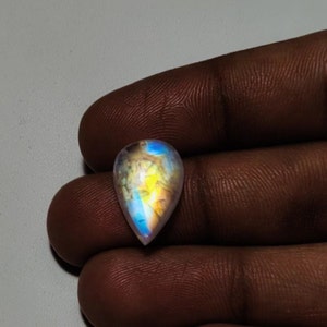 Gorgeous Quality Rainbow moonstone Cabochon Blue Flashy Gemstone Mix Shape For Jewelry Making!!
