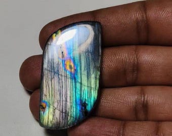 Natural Top Quality Green Flash Labradorite Cabochon Fancy Shape