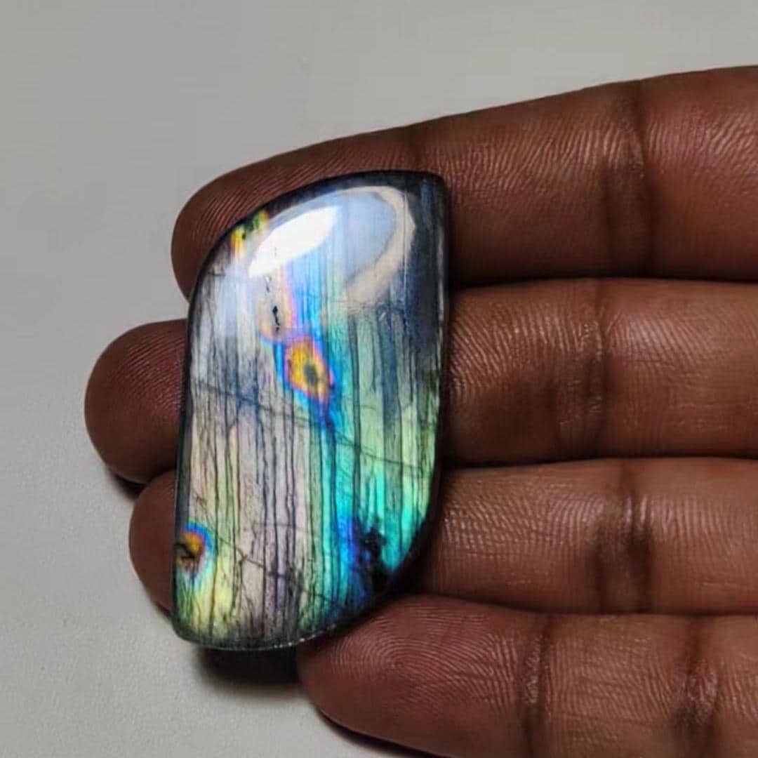 Natural Top Quality Green Flash Labradorite Cabochon Fancy Shape