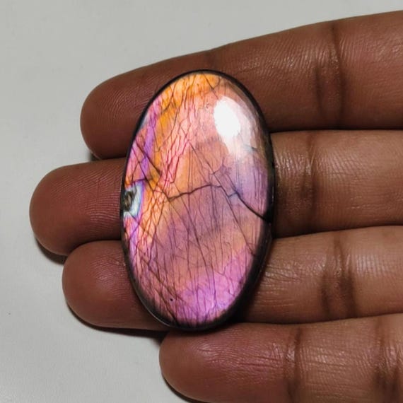 Amazing!! AAA++ Quality Purple Flashy Labradorite Gemstone Cabochon Pear Shape Best For Jewellery Making!!
