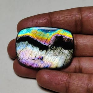 Bellissimo!! Pietra preziosa di labradorite multicolore di qualità AAA++, forma quadrata, ideale per la creazione di gioielli!!
