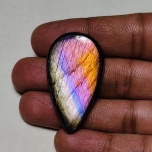 Bellissimo!! Pietra preziosa di labradorite arcobaleno di qualità AAA++, taglio cabochon a forma di pera, ideale per la creazione di gioielli!!
