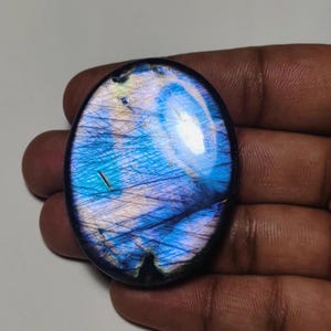 Magnifique !! Cabochon carré de qualité AAA + +, violet, spectrolite flash, labradorite, idéal pour la fabrication de bijoux !