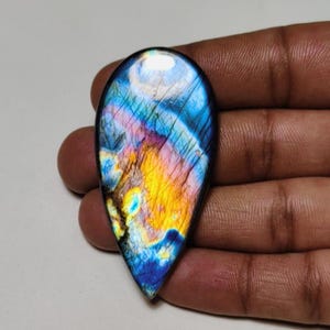Gorgeous!! AAA++ Quality Rainbow Purple Flashy Spectrolite Labradorite Cabochon Fancy Shape  Best For Jewellery Making!!