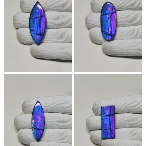 AAA+ Quality Purple Flashy Spectrolite Labradorite Mix Shape Cabochon Best For Jewellery Making!!