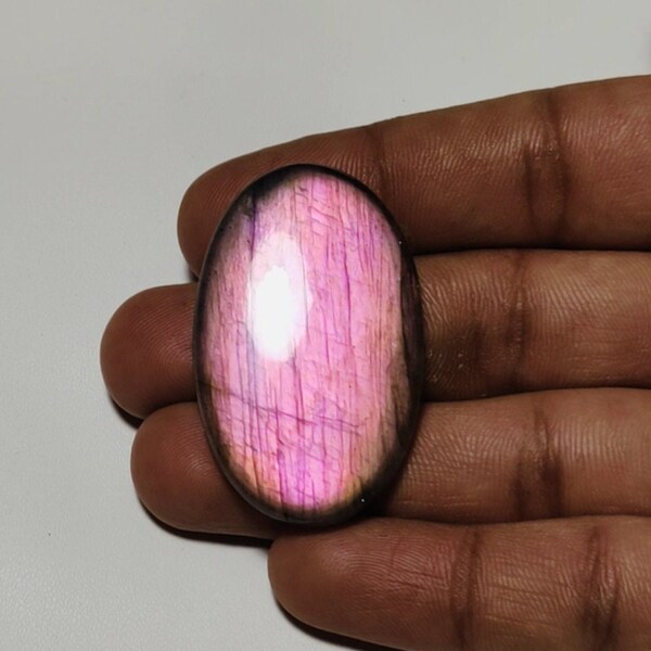 Top Pink Flashy Flash Labradorite Cabochon/ Oval Shape /Best For /Jewellery Making /pink Fire Gemstone/