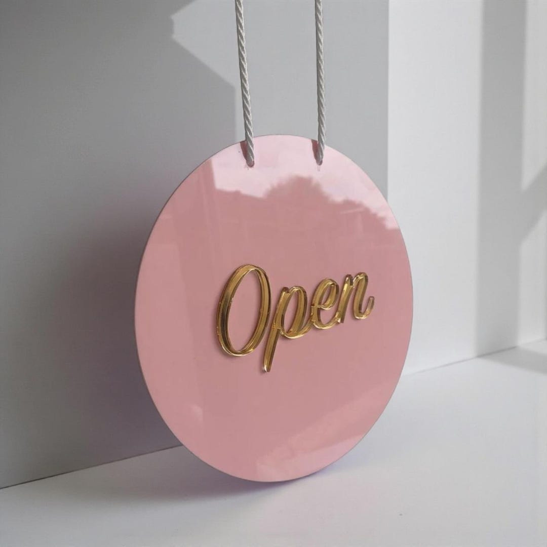 Acrylic Open Closed Sign |hanging Shop Sign | Modern Business Door Sign ...