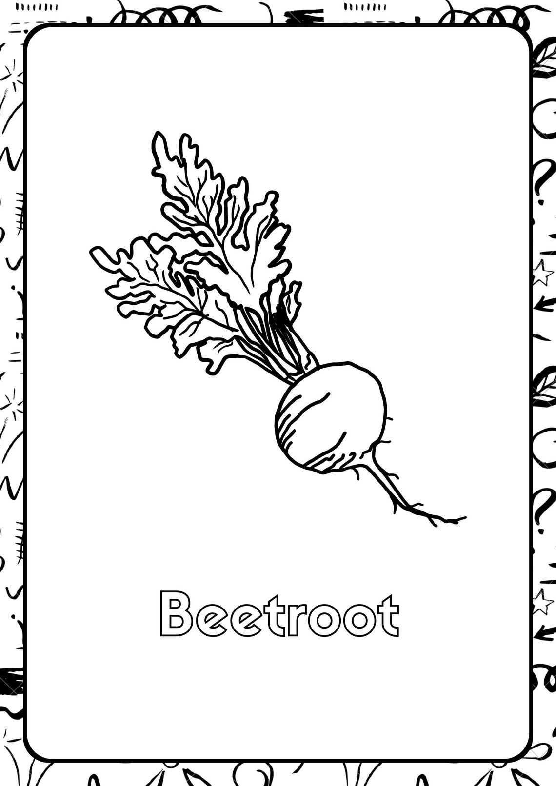  Printable Colouring Pages for Children - 13 Pages - Vegetables - Etsy Motiv 