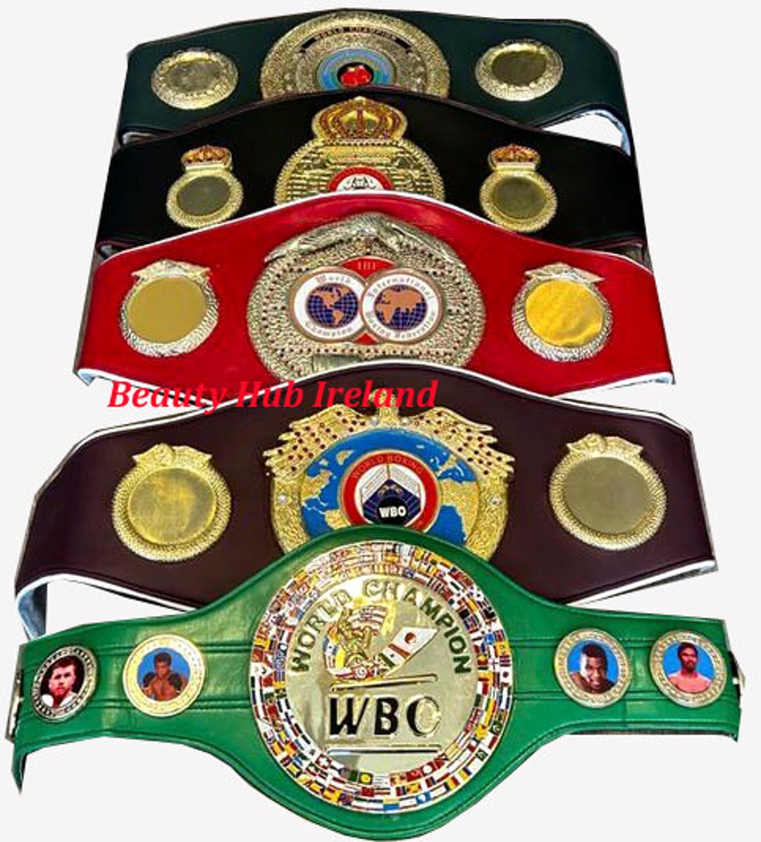 Boxing Set Wbcwboiboibfwba World Boxing Championship Belts Etsy