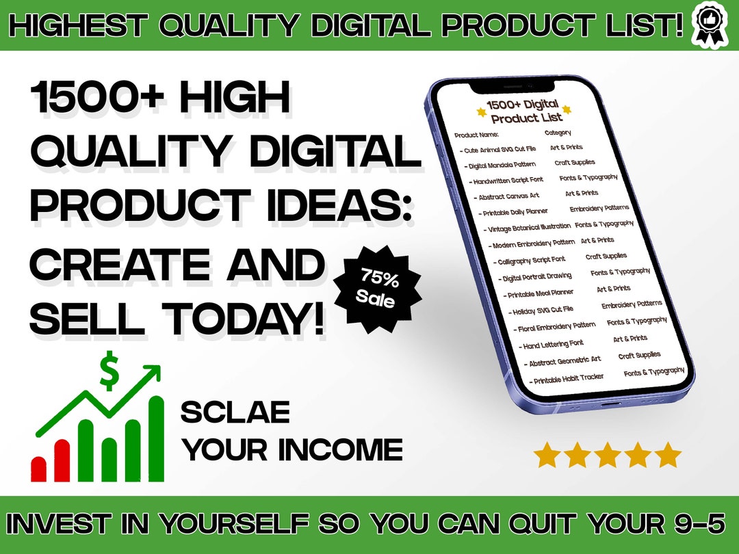 1500+ Digital Products Ideas to Sell Online on Etsy for Passive Income ...