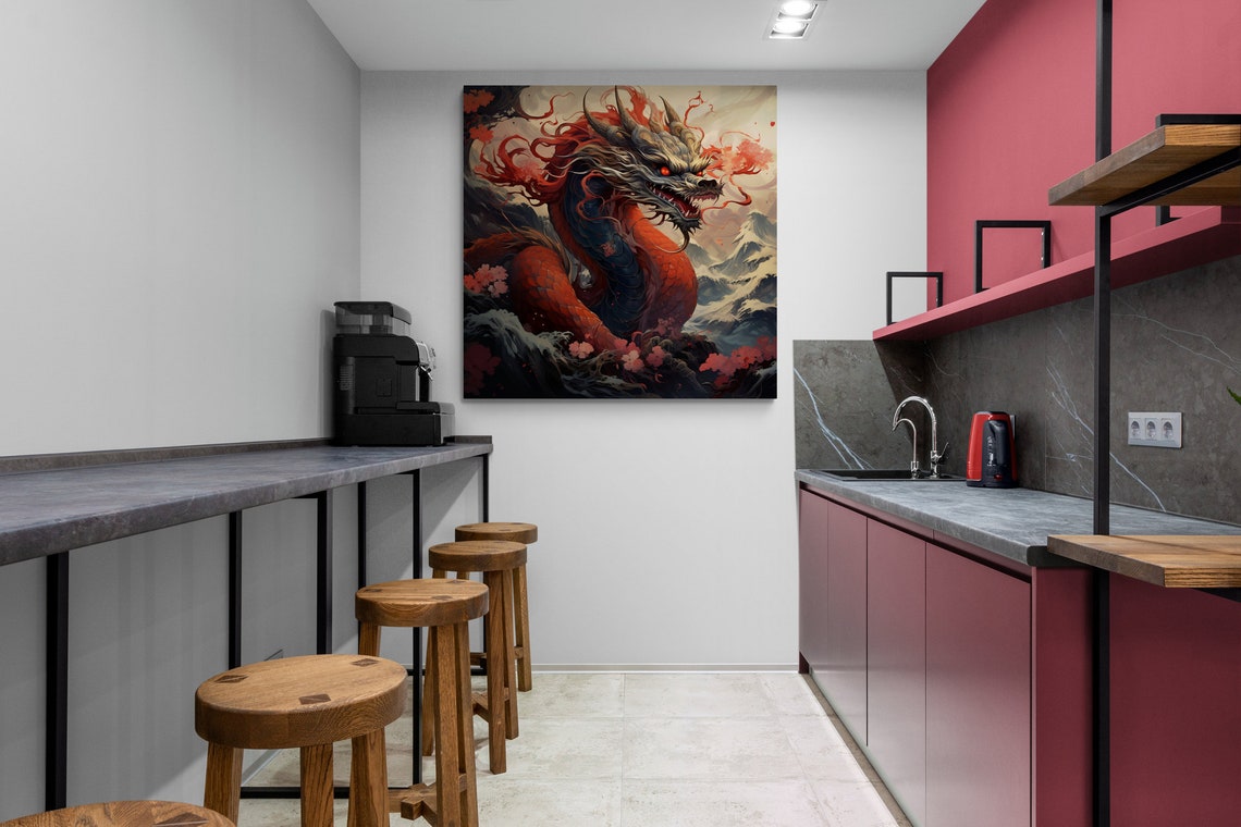 Japanese Dragon Art 1 Japanese Wall Art Asian Wall Hangings Home and