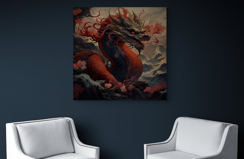 Japanese Dragon Art 1 Japanese Wall Art Asian Wall Hangings Home and