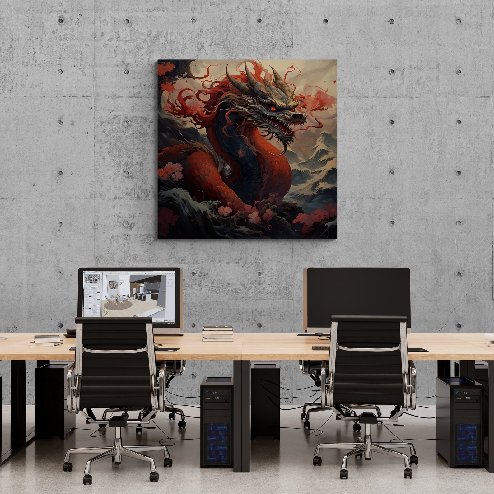 Japanese Dragon Art 1 Japanese Wall Art Asian Wall Hangings Home and