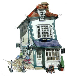 Limited edition Print of The Crooked House of Windsor (also known as the Market Cross House)