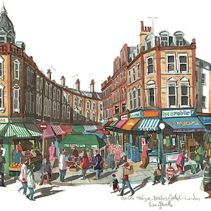 Limited edition print of Electric Avenue, Brixton Market, Electric Avenue, Brixton Market, Market, Food, Afro Caribbean, South London,
