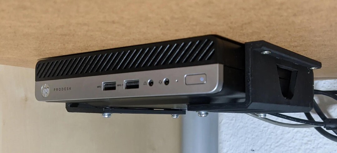 thumbnail interactive-video image 1 of SimpliSolutions Vertical Stand For HP Pro Mini & EliteDesk USFF Computers 1 of 4
