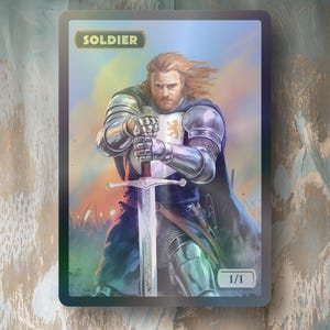 Soldier 1/1 Token FOIL/Non Foil MTG TCG - Full Custom Artwork- Edh