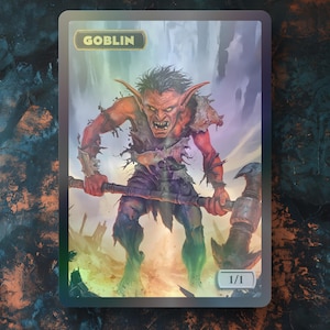 Goblin 1/1 Token FOIL/Non Foil MTG TCG - Full Custom Artwork- Edh