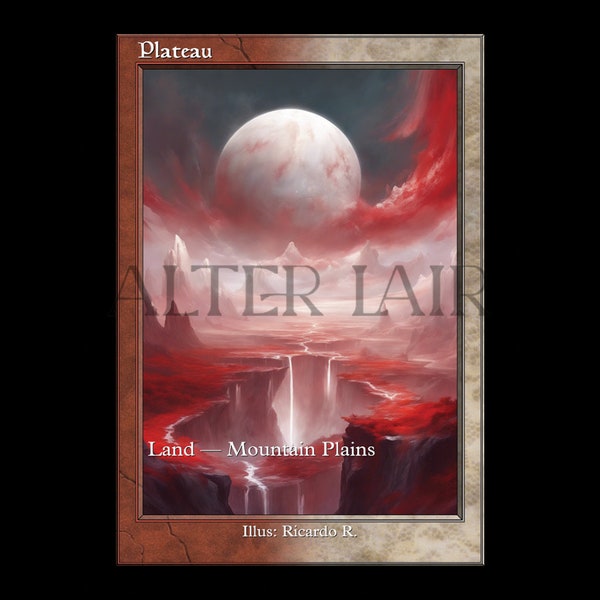 Plateau - MTG Custom Cards, Commander alternate art - Magic MTG Alters Full Art