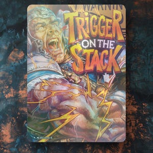 Segnalino Trigger FOIL per TCG - Trigger sulla pila - Grafica completamente personalizzata - Edh
