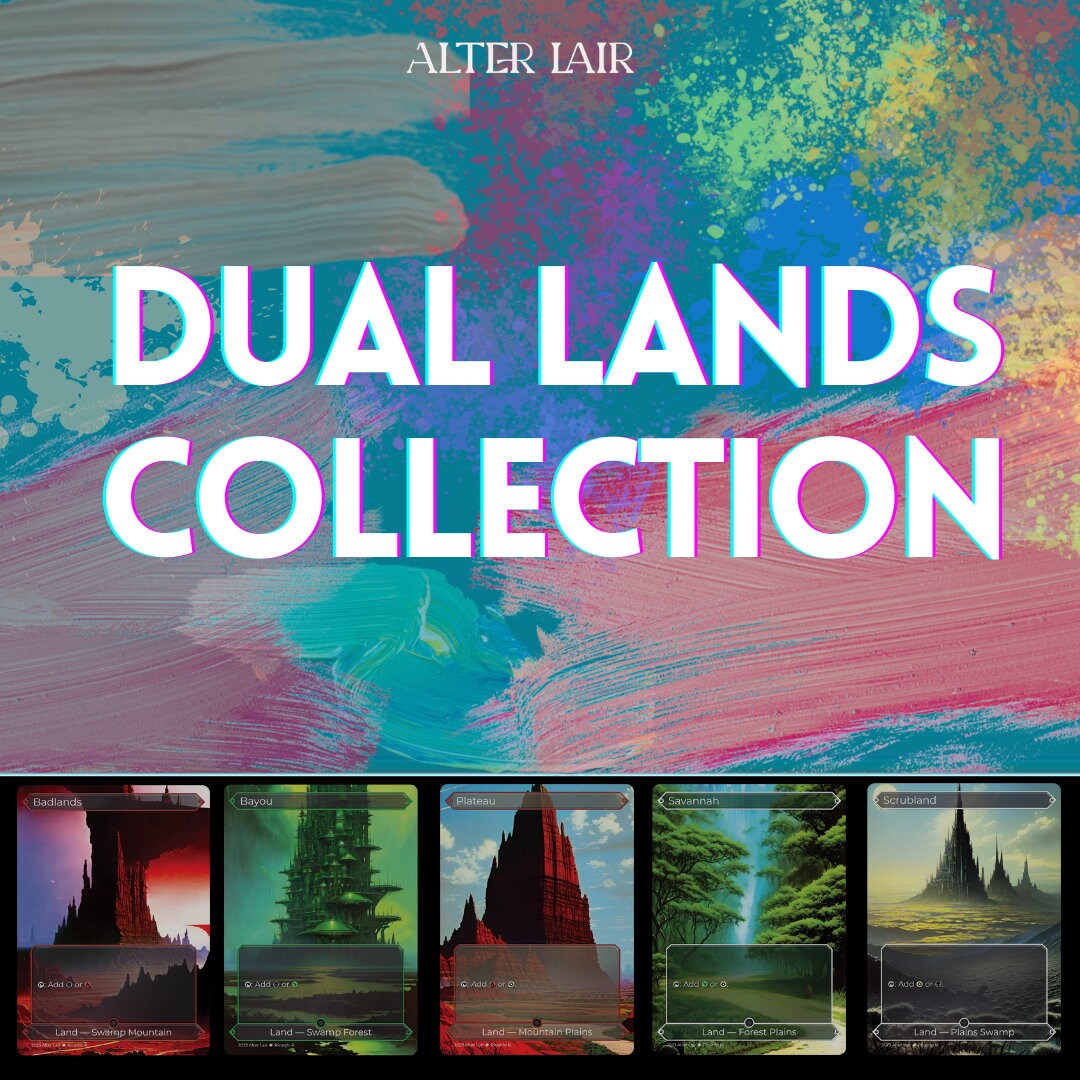 Dual Lands Complete Bundle MTG Custom Cards, Commander Alternate Art