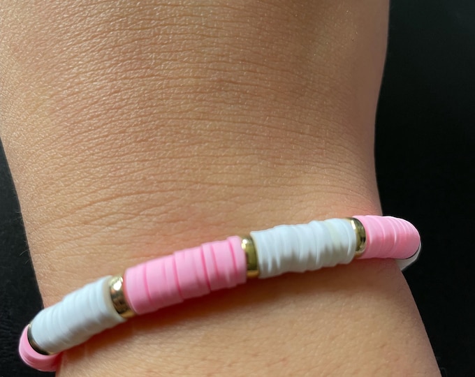 Cute pink and white bracelet