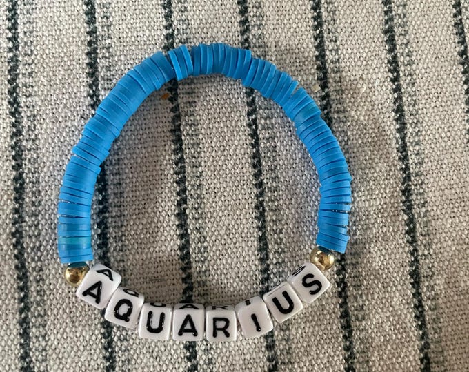 Aquarius zodiac sign bracelet