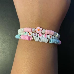Cute Pastel Bracelets | Clay Bead | Flower