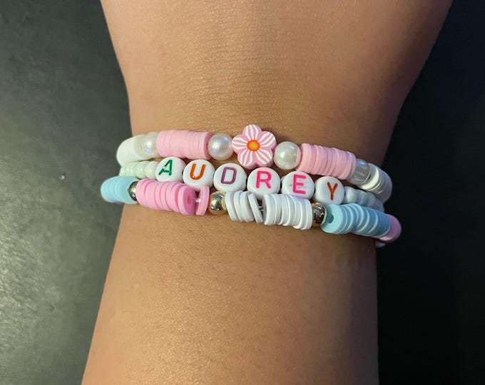 Cute Pastel Bracelets | Clay Bead | Flower