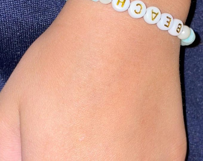 Cute Beach clay bead bracelet