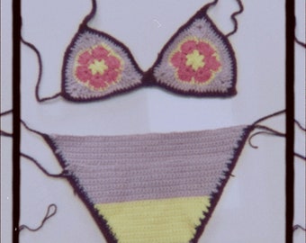 Camellia Crochet Bikini Set