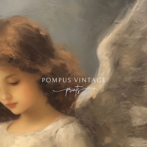 Vintage Angel Wall Art Vintage Angel Painting Christmas Angel Print ...