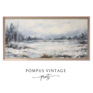 Samsung Frame TV art vintage winter art frame tv SAMSUNG tv art Samsung the frame  Vintage tv art Vintage winter landscape samsung tv
