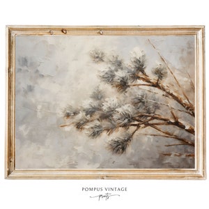 Pine Tree Printable Wall Art Christmas Pine Tree Branch Vintage Christmas Tree Print Pine Tree Art Print Pine Branches Neutral Christmas Art