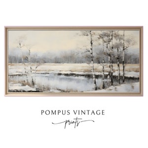 Samsung Frame TV art vintage winter art frame tv SAMSUNG tv art Samsung the frame  Vintage tv art Vintage winter landscape samsung tv