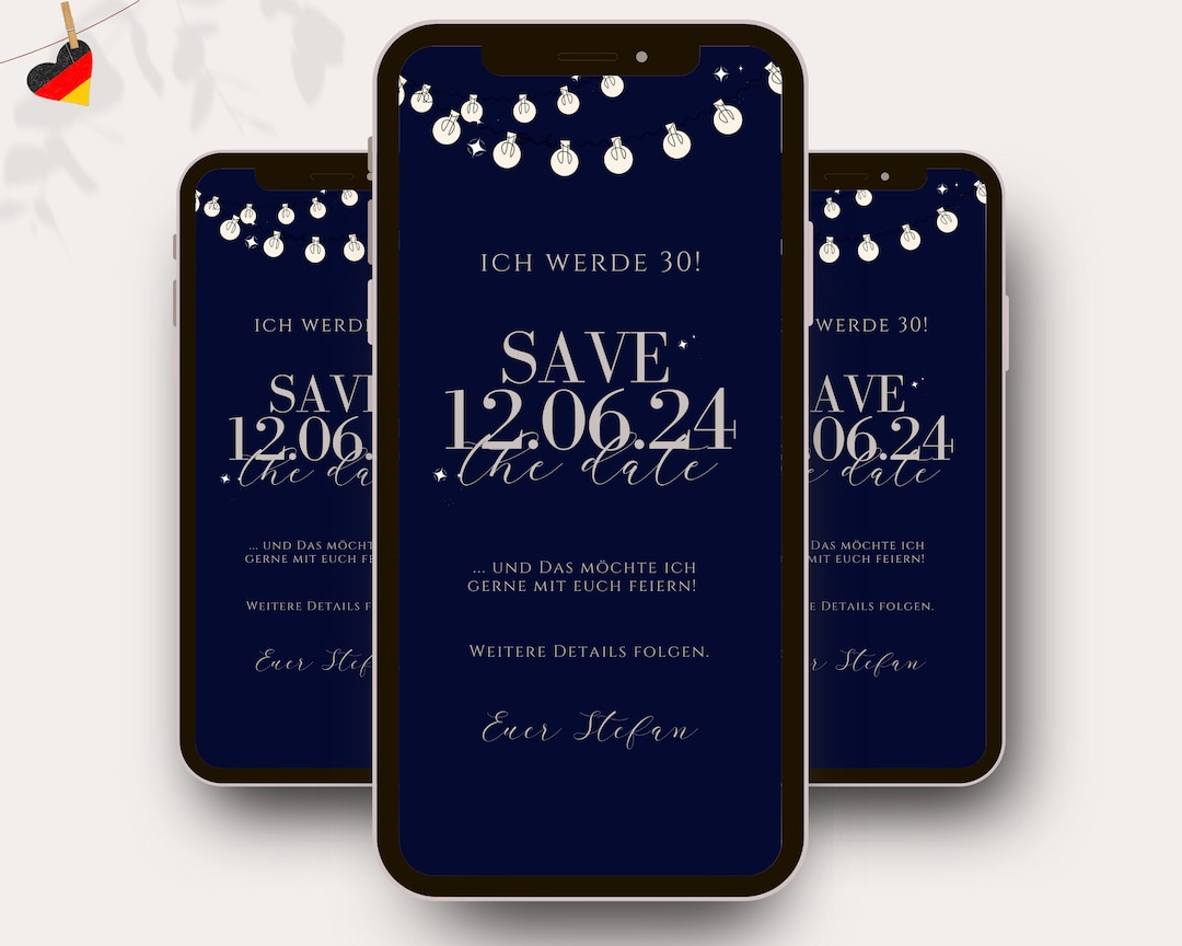 Save The Date Geburtstag Vorlage Whatsapp Ecard Save the Date Geburtstag Whatsapp, Digitale Einladung