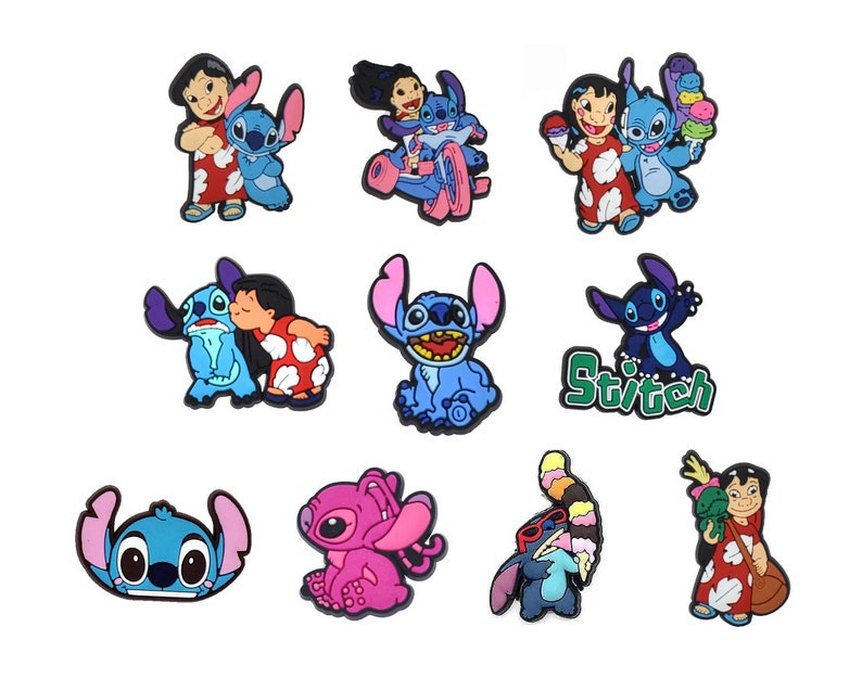 Lilo & Stitch and Angel Cartoon Charms Accessories Jibbitz for Etsy UK