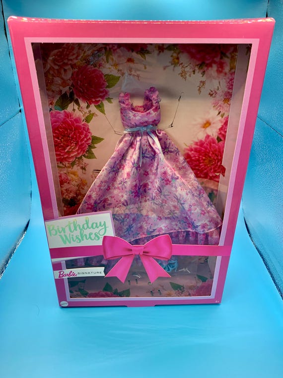 Barbie Birthday Wishes Purple Dress Outfit/Box only