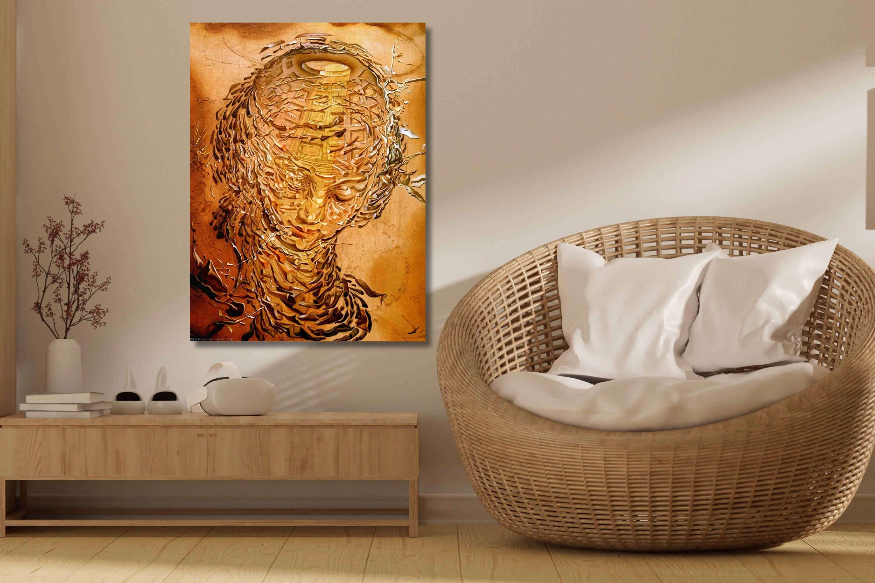 Raphael Head Exploding Salvador Dali Raphaelesque Head Exploding Print: Surrealist Golden Wall ...
