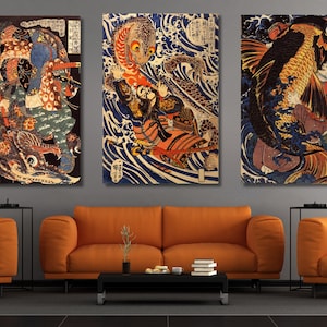 Utagawa Kuniyoshi: Mythical Animals Japanese Painting Set