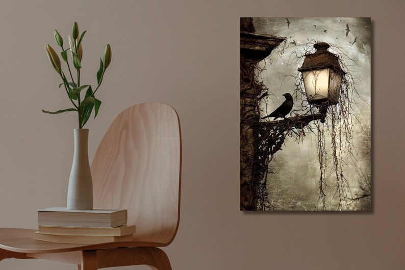 Arthur Rackham Crow Canvas Poster: Dark Occult Home Decor - Etsy