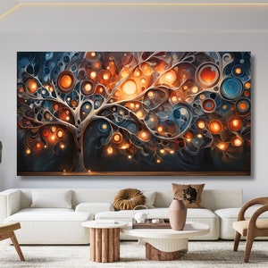 Yggdrasil Tree of Life Canvas Art: Norse Mythology Painting