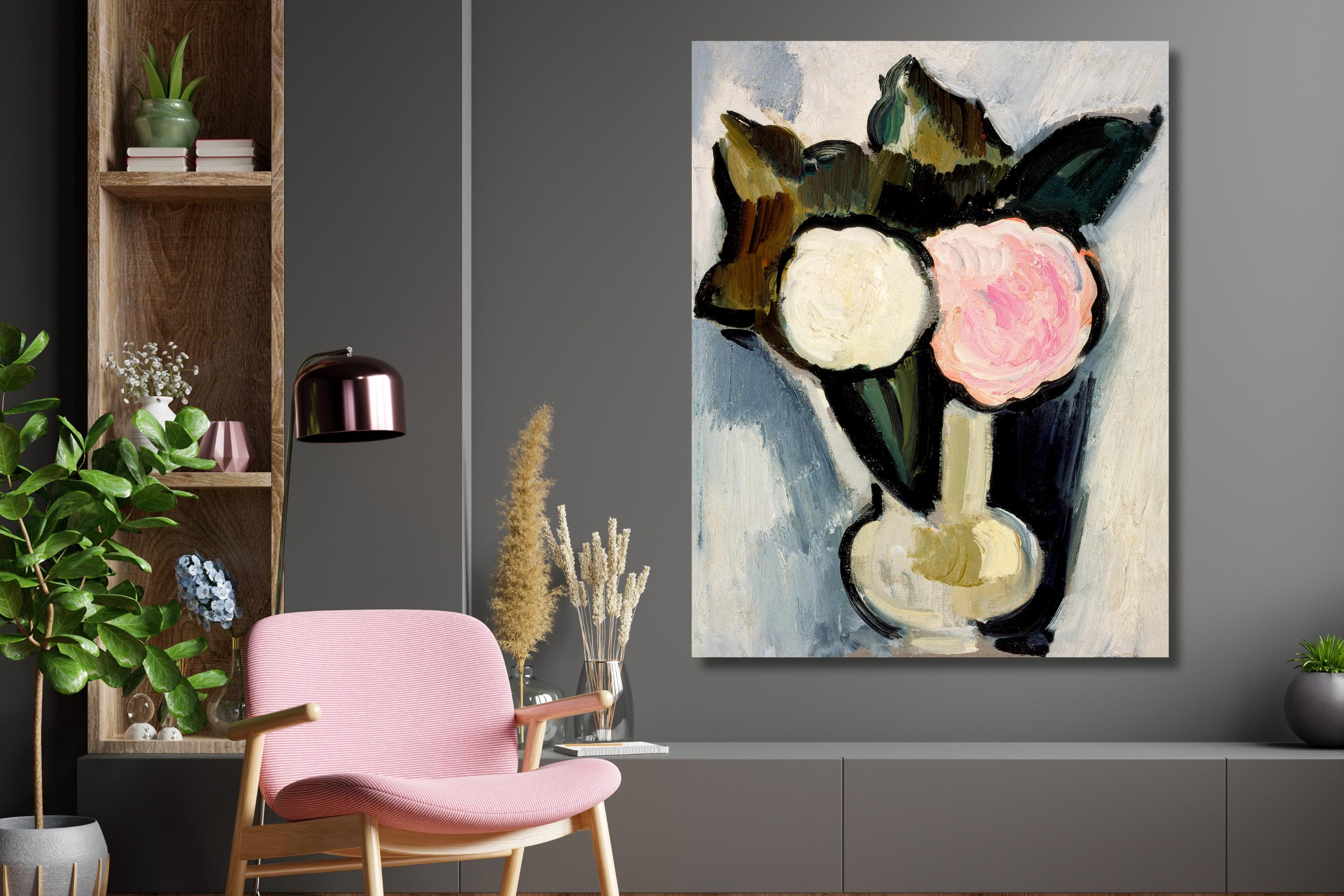 Marsden Hartley Pink Flowers Canvas Print: Modern Floral Wall Art