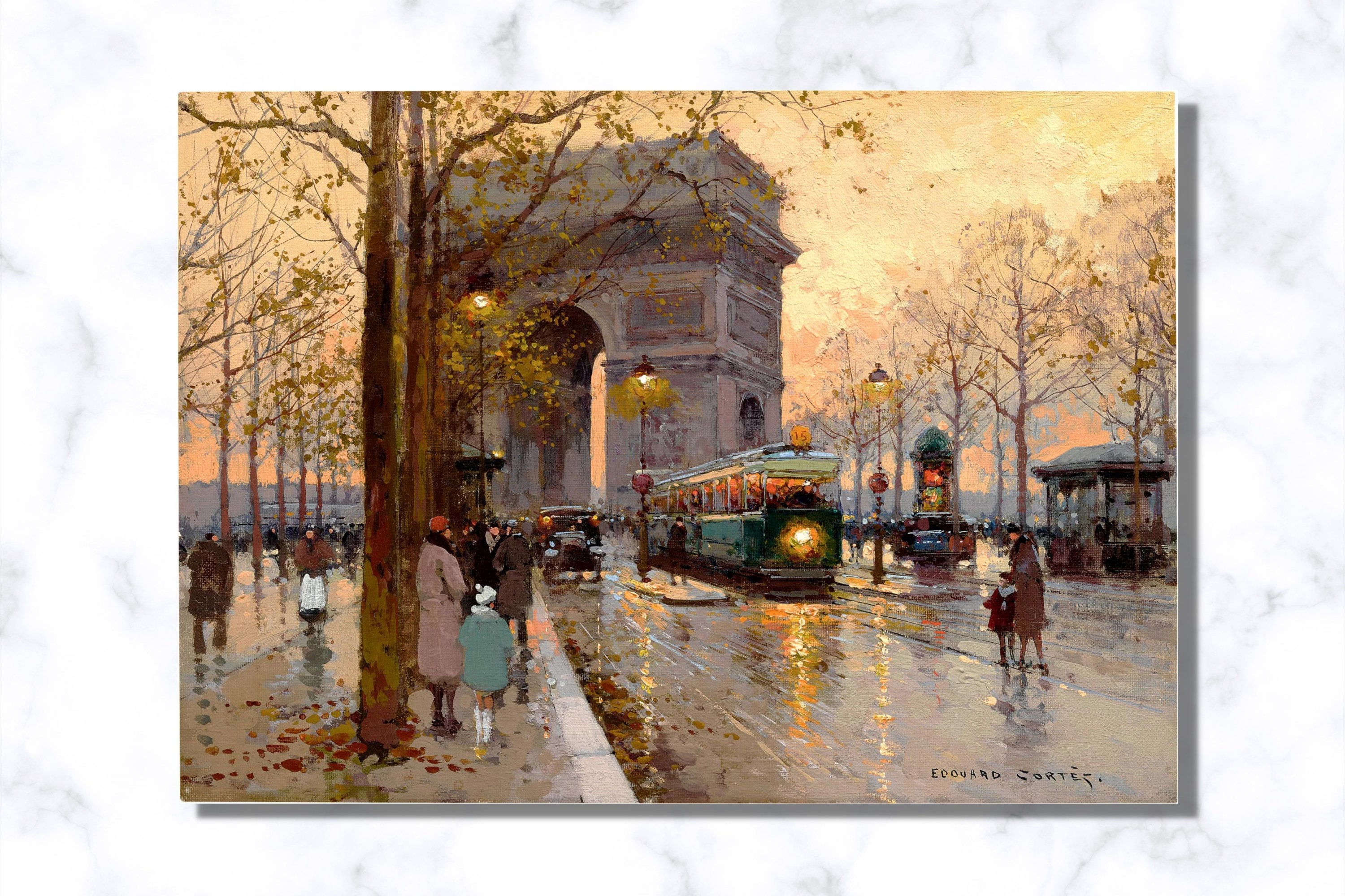凱旋門キャンバスアート: エドゥアール・レオン・コルテスの絵画複製